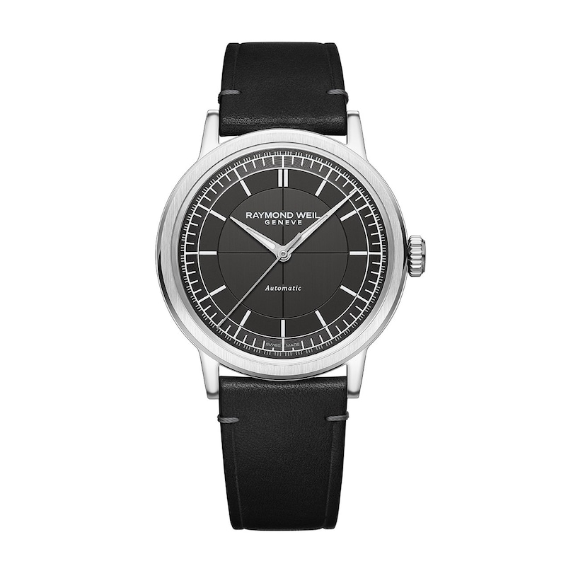 Main Image 1 of Raymond Weil Millesime Men's Automatic Black Leather Strap Watch