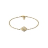 Thumbnail Image 1 of Gucci Flora 18ct Yellow Gold 6.3&quot; 0.16ct Diamond Chain Bracelet