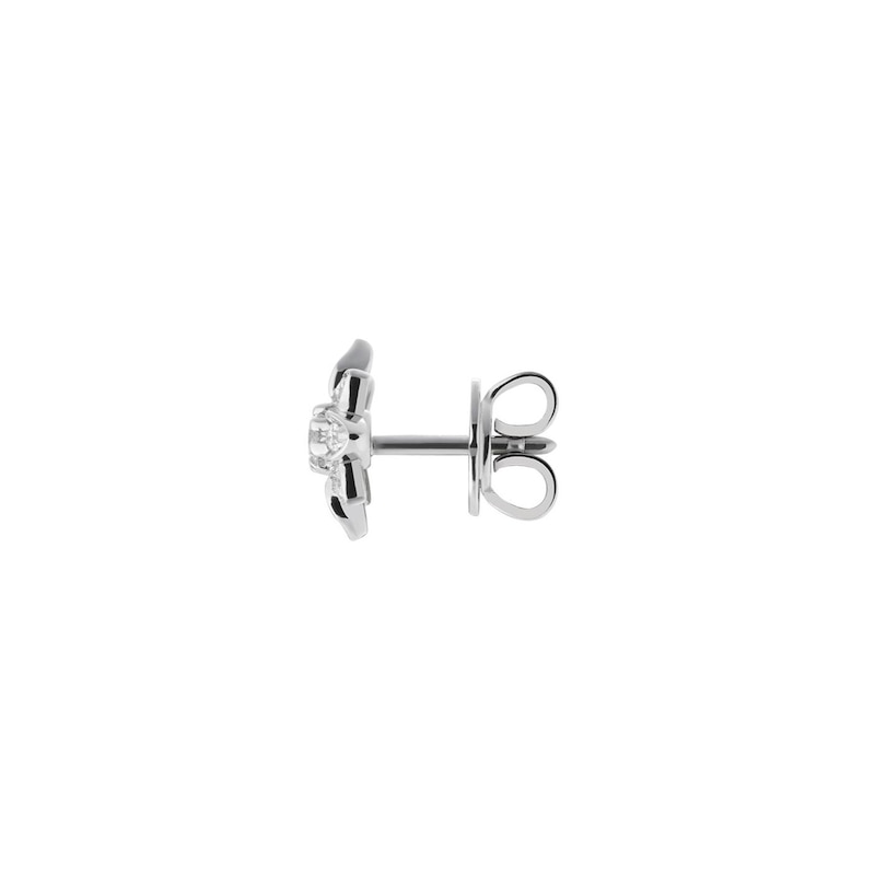 Main Image 2 of Gucci Flora 18ct White Gold & 0.30ct Diamond Stud Earrings