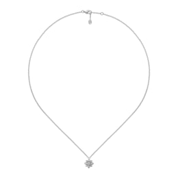 Gucci Flora 18ct White Gold 0.15ct Diamond Pendant Necklace