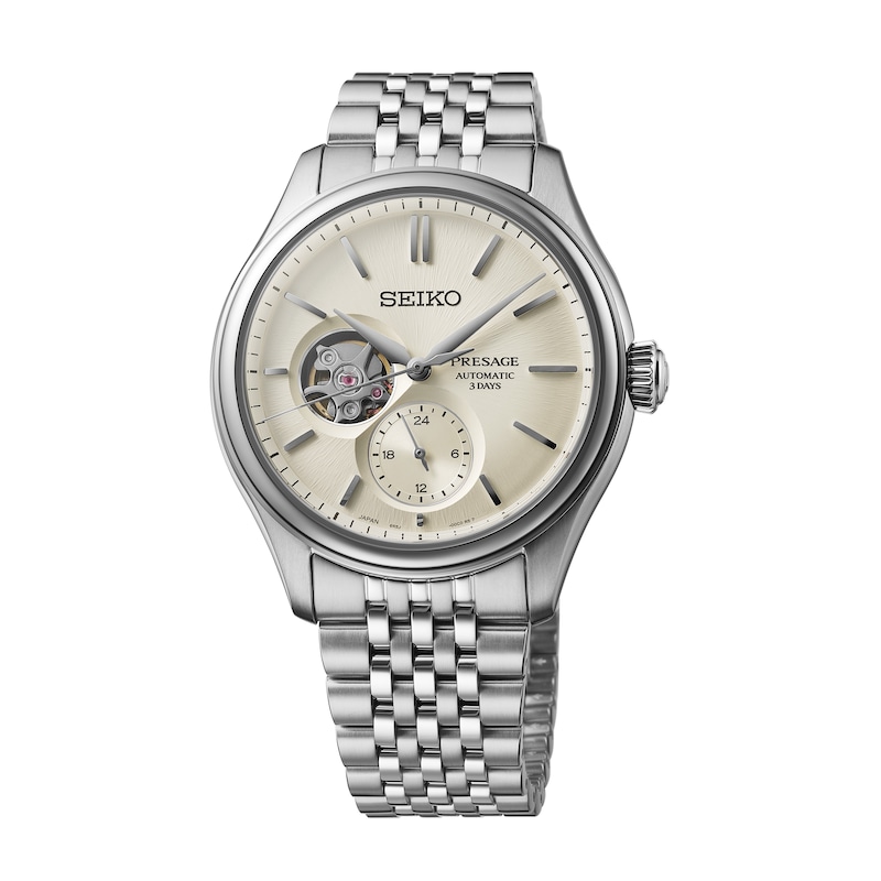 Main Image 1 of Seiko Presage Classic Series 'Shiro-iro' Open heart Stainless Steel Watch