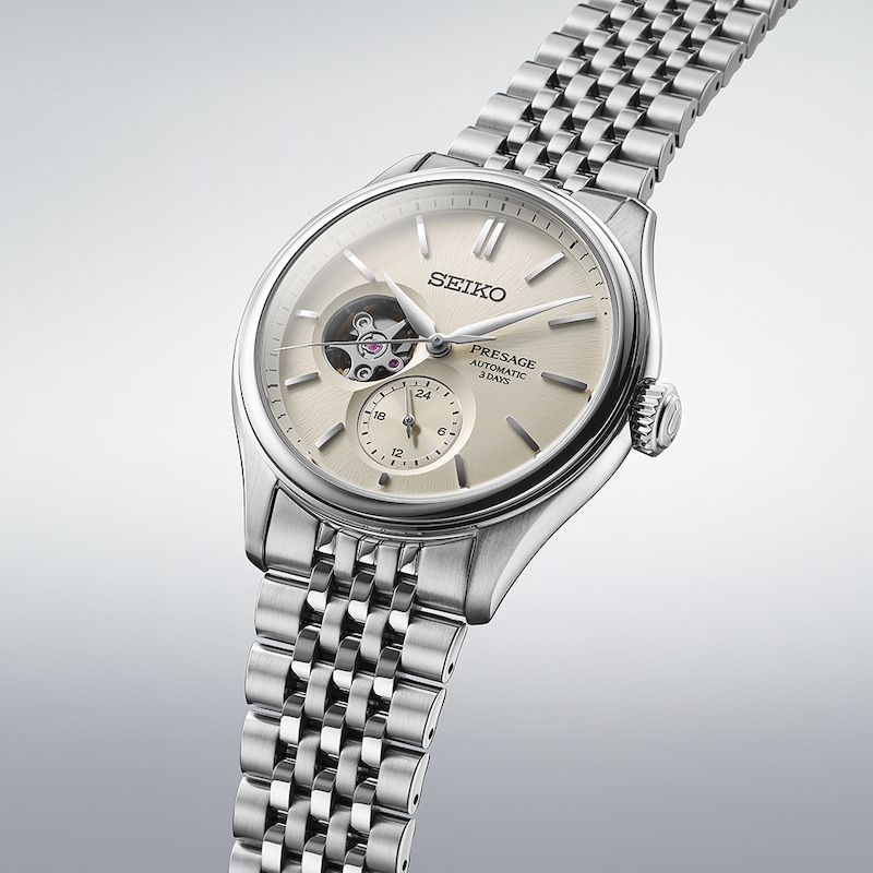 Main Image 2 of Seiko Presage Classic Series 'Shiro-iro' Open heart Stainless Steel Watch