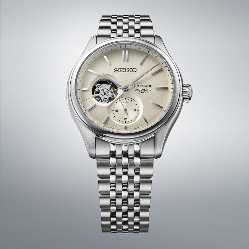 Main Image 4 of Seiko Presage Classic Series 'Shiro-iro' Open heart Stainless Steel Watch