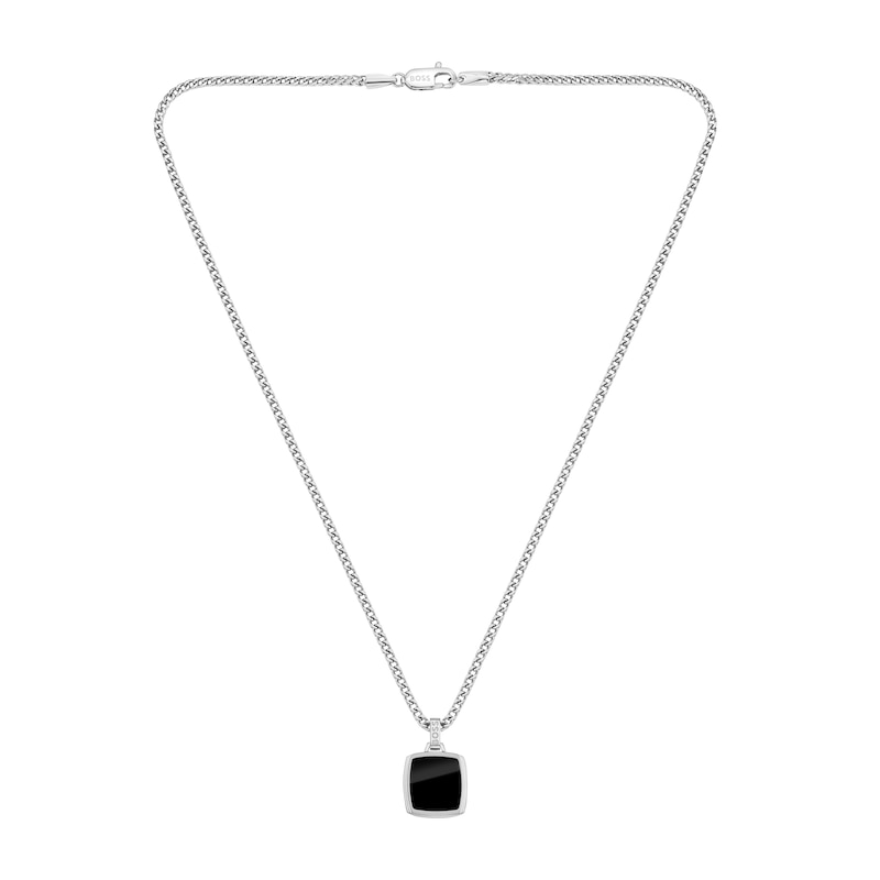 Main Image 2 of BOSS Odell Men's Stainless Steel 22&quot; Black Onyx Pendant Necklace