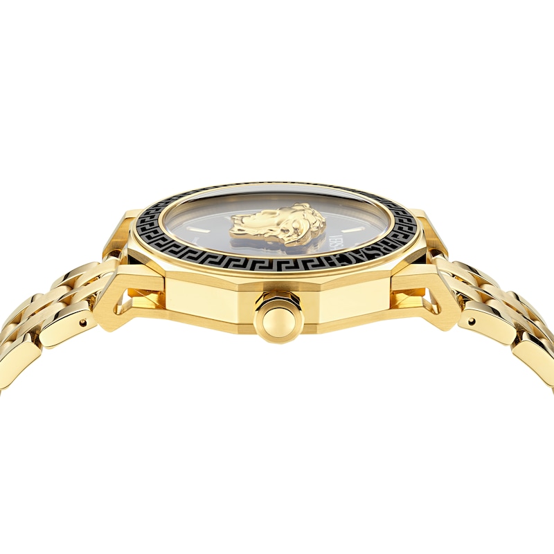 Main Image 3 of Versace Medusa Men's Black Dial & Gold Tone Bracelet Watch