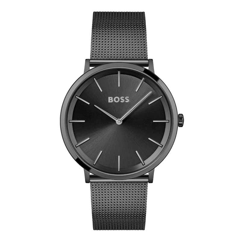 Main Image 1 of BOSS Skyliner Men's Black IP Mesh Bracelet Watch