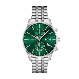 BOSS Associate Men's Stainless Steel Chronograph Stainless Steel Watch