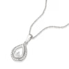 Thumbnail Image 1 of Sterling Silver Diamond Pear Shape Pendant Necklace