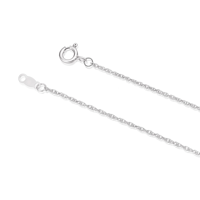 Sterling Silver Diamond Pear Shape Pendant Necklace