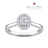 Thumbnail Image 1 of Arctic Light Platinum 0.40ct Diamond Oval Halo Ring