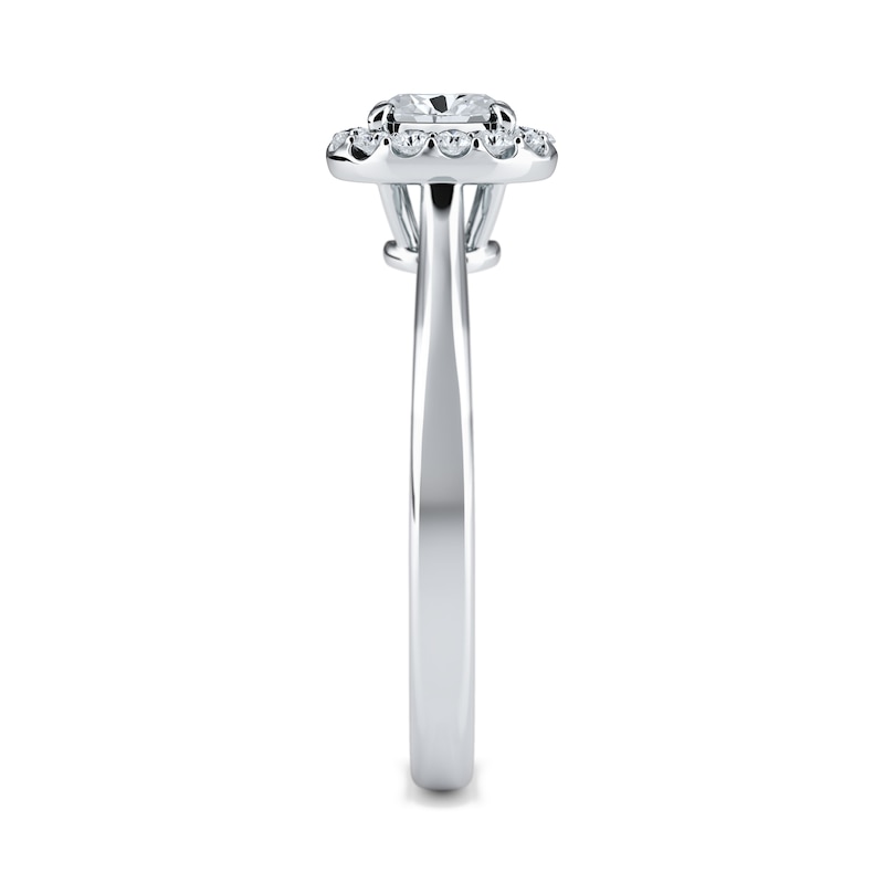 Main Image 4 of Arctic Light Platinum 0.40ct Diamond Oval Halo Ring