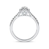 Thumbnail Image 3 of Arctic Light Platinum 0.50ct Diamond Cushion Halo Ring