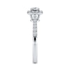 Thumbnail Image 4 of Arctic Light Platinum 0.50ct Diamond Cushion Halo Ring