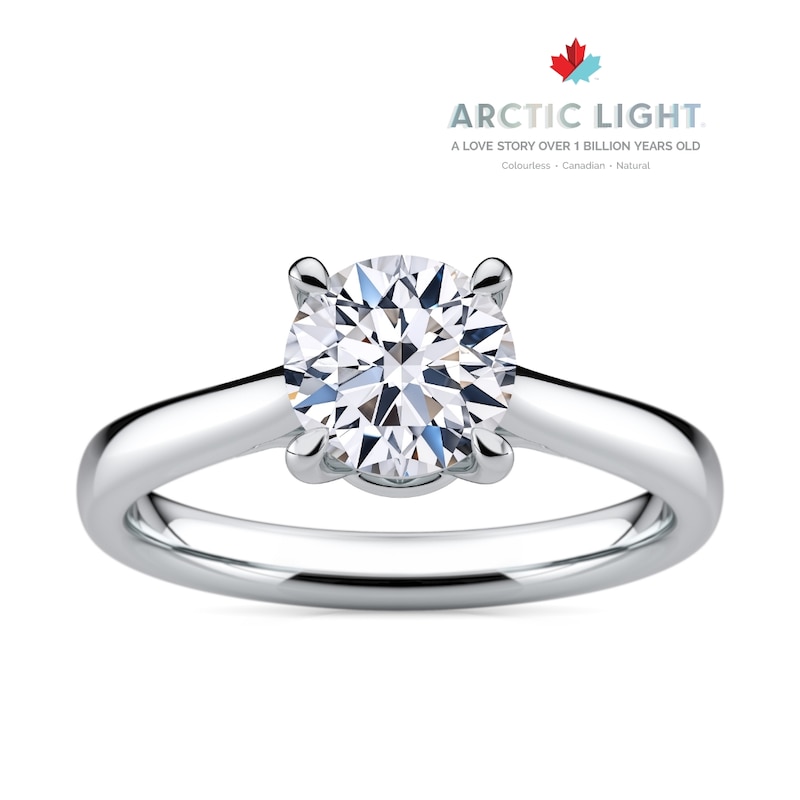 Main Image 1 of Arctic Light Platinum 1ct Diamond Round Solitaire Ring