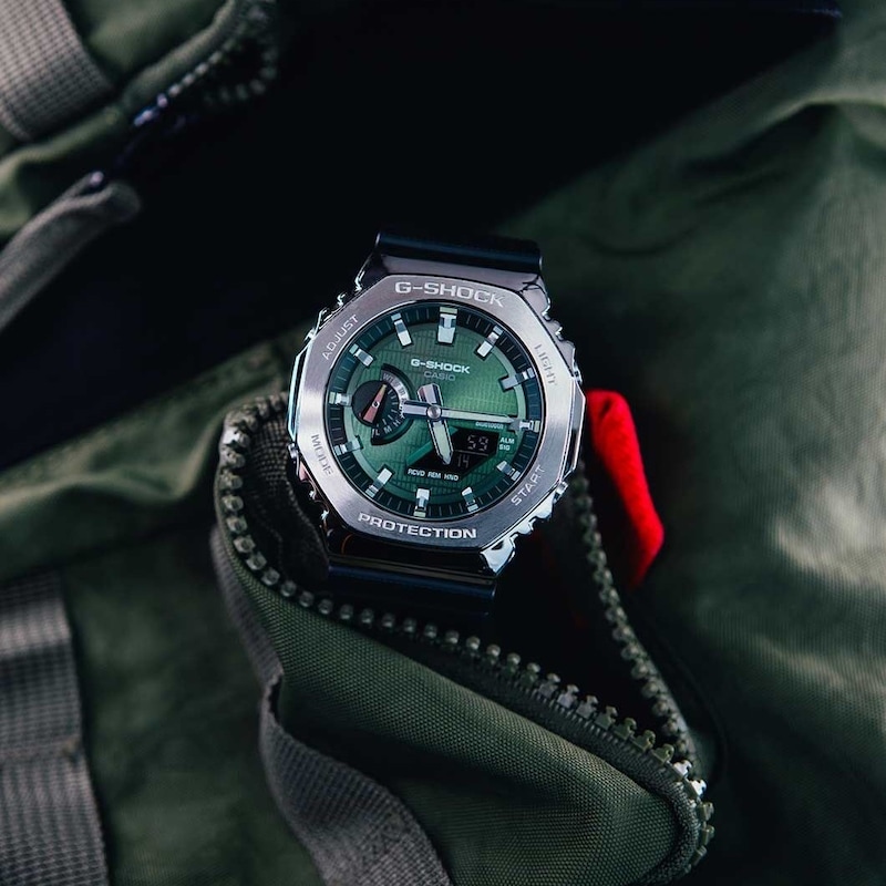 Main Image 7 of G-Shock Metal GBM-2100A-1A3ER Green Dial & Resin Strap Watch