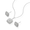 Thumbnail Image 2 of 9ct White Gold 0.50ct Diamond Cushion Shaped Earring & Necklace Box Set