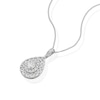 Thumbnail Image 2 of Platinum 1ct Diamond Pear Double Halo Pendant Necklace