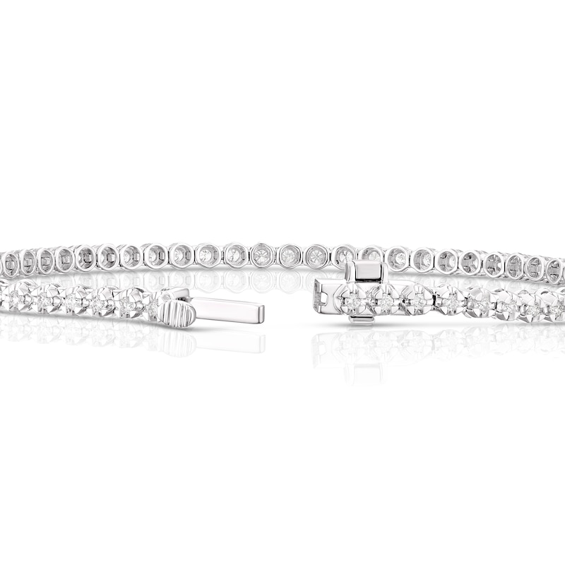 Main Image 3 of Platinum 3ct Diamond Certified Claw Set Bracelet