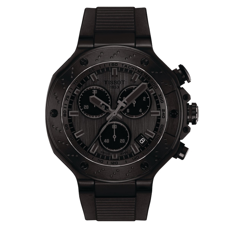 Main Image 1 of Tissot T-Race Quartz Chronograph Men's Black Silicone Strap Watch