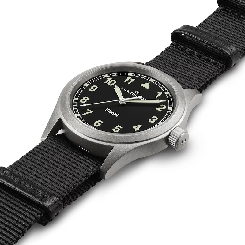 Main Image 2 of Hamilton Khaki Field Black Textile Strap Watch