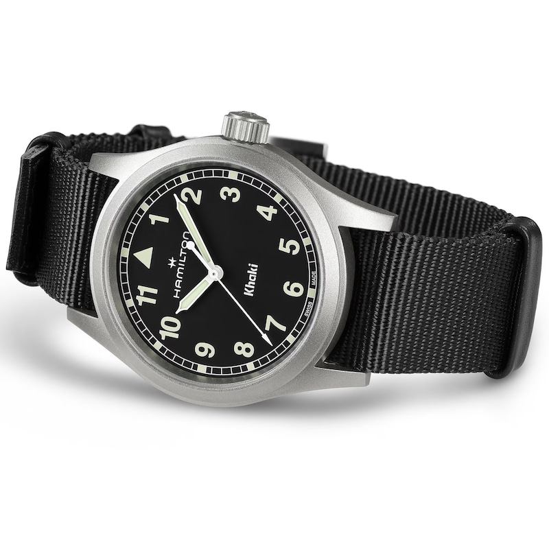 Main Image 3 of Hamilton Khaki Field Black Textile Strap Watch