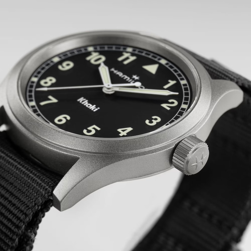 Main Image 5 of Hamilton Khaki Field Black Textile Strap Watch