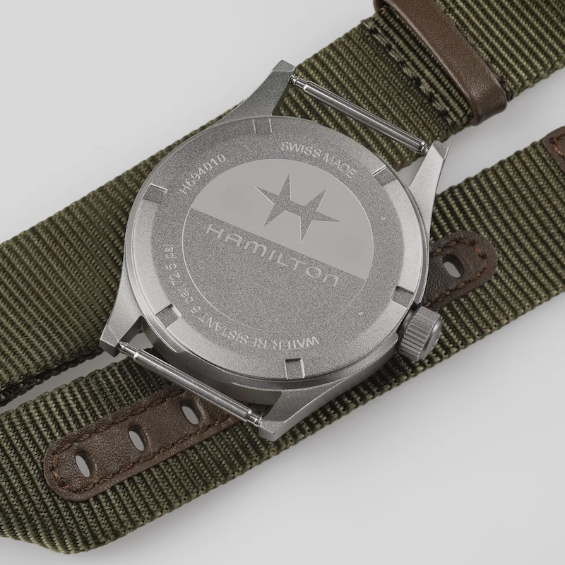 Main Image 6 of Hamilton Khaki Field Quartz 38mm Men's Green Textile Strap Watch