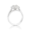 Thumbnail Image 3 of 18ct White Gold 0.50ct Diamond Cushion Shaped Cluster Bridal Set