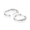 Thumbnail Image 2 of 9ct White Gold Diamond Twisted Hoop Earrings