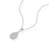 Thumbnail Image 2 of 9ct White Gold 0.33ct Diamond Cluster Pear Shaped Pendant Necklace