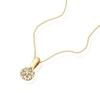 Thumbnail Image 2 of 9ct Yellow Gold 18&quot;&quot; 0.19ct Diamond Cluster Pendant