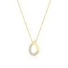 Thumbnail Image 1 of 9ct Yellow Gold 0.10ct Diamond Organic Shaped Pendant