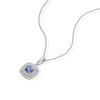 Thumbnail Image 2 of 9ct White Gold 0.12ct Diamond & Tanzanite Double Halo Pendant