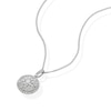 Thumbnail Image 2 of 9ct White Gold 18 Inch 0.33ct Diamond Cluster Halo Pendant Necklace