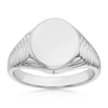 Thumbnail Image 1 of Sterling Silver Chevron & Braided Oval Signet Ring