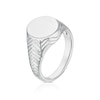 Thumbnail Image 2 of Sterling Silver Chevron & Braided Oval Signet Ring