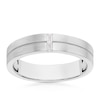 Thumbnail Image 1 of Sterling Silver Matte Cubic Zirconia Engraved Band