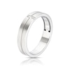 Thumbnail Image 2 of Sterling Silver Matte Cubic Zirconia Engraved Band