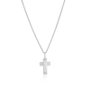 Thumbnail Image 1 of Sterling Silver & Cubic Zirconia Cross Pendant Necklace