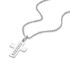 Thumbnail Image 2 of Sterling Silver & Cubic Zirconia Cross Pendant Necklace