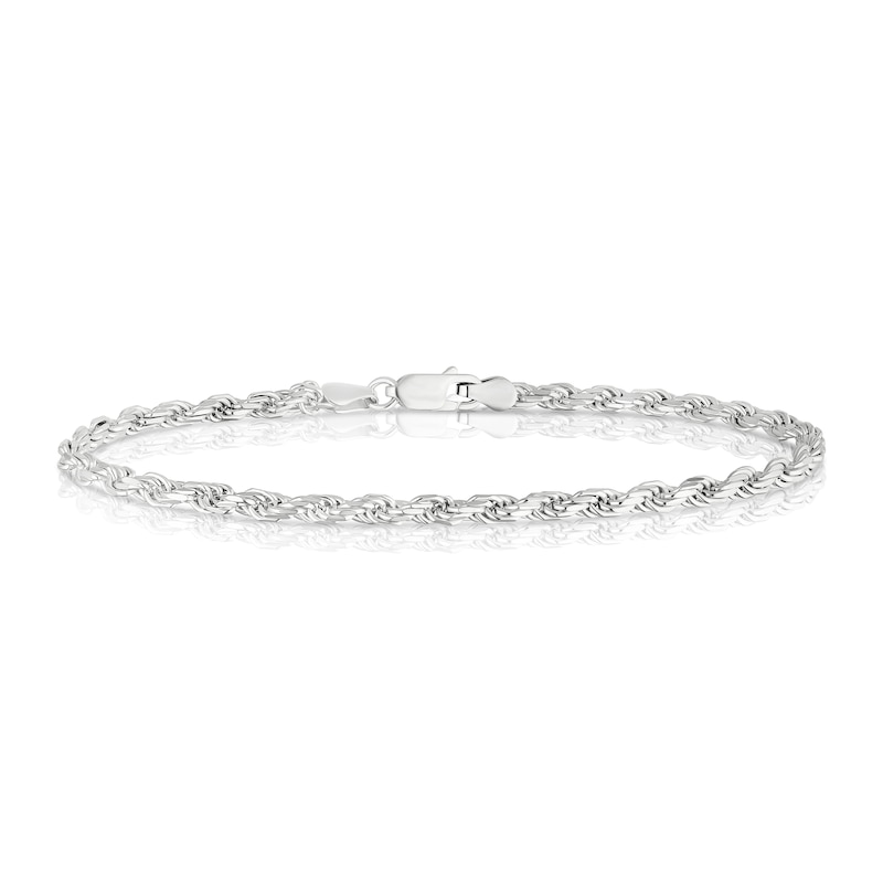 Main Image 1 of Sterling Silver 8.5&quot; Rope Chain Bracelet