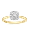 Thumbnail Image 1 of 9ct Two Gold 0.25ct Diamond Cushion Shaped Cluster Ring