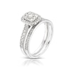 Thumbnail Image 2 of 9ct White Gold 0.50ct Diamond Halo Bridal Set