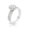 Thumbnail Image 2 of 9ct White Gold 0.50ct Diamond Cluster Bridal Set