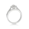 Thumbnail Image 3 of 9ct White Gold 0.50ct Diamond Round Cut Halo Bridal Set