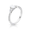 Thumbnail Image 2 of Platinum 0.75ct Diamond Oval & Pear Cut Trilogy Ring