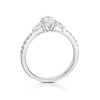 Thumbnail Image 3 of Platinum 0.75ct Diamond Oval & Pear Cut Trilogy Ring