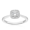 Thumbnail Image 1 of 18ct White Gold & Platinum 0.50ct Diamond Cushion Shaped Ring