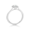 Thumbnail Image 3 of 18ct White Gold & Platinum 0.50ct Diamond Cushion Shaped Ring