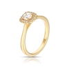 Thumbnail Image 2 of 18ct Yellow Gold 0.50ct Diamond Halo Ring